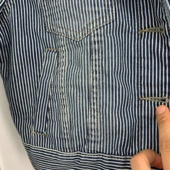 I love H81 Stripes Denim Jacket Medium - Picture 7 of 8